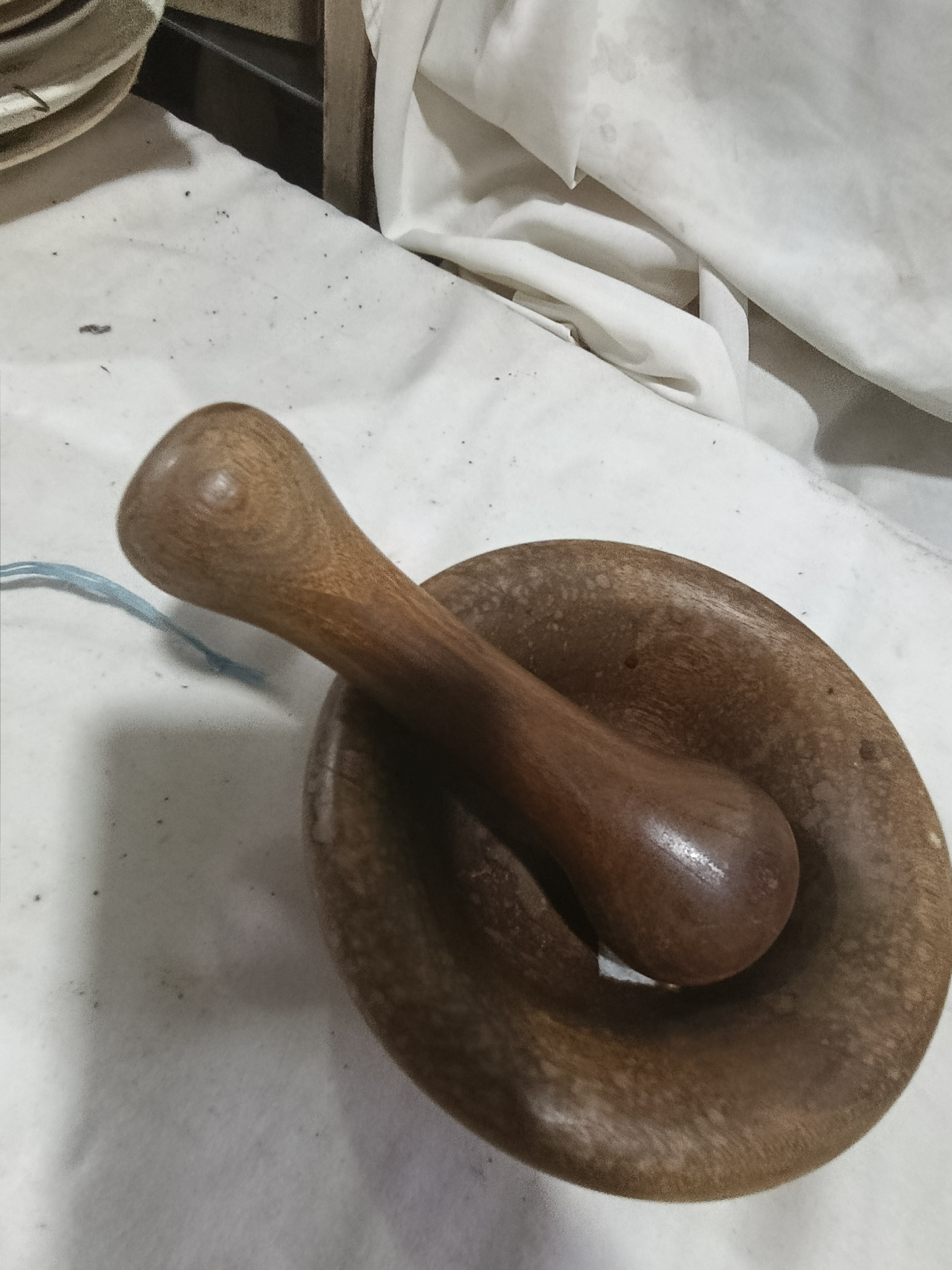 Mortero de madera 